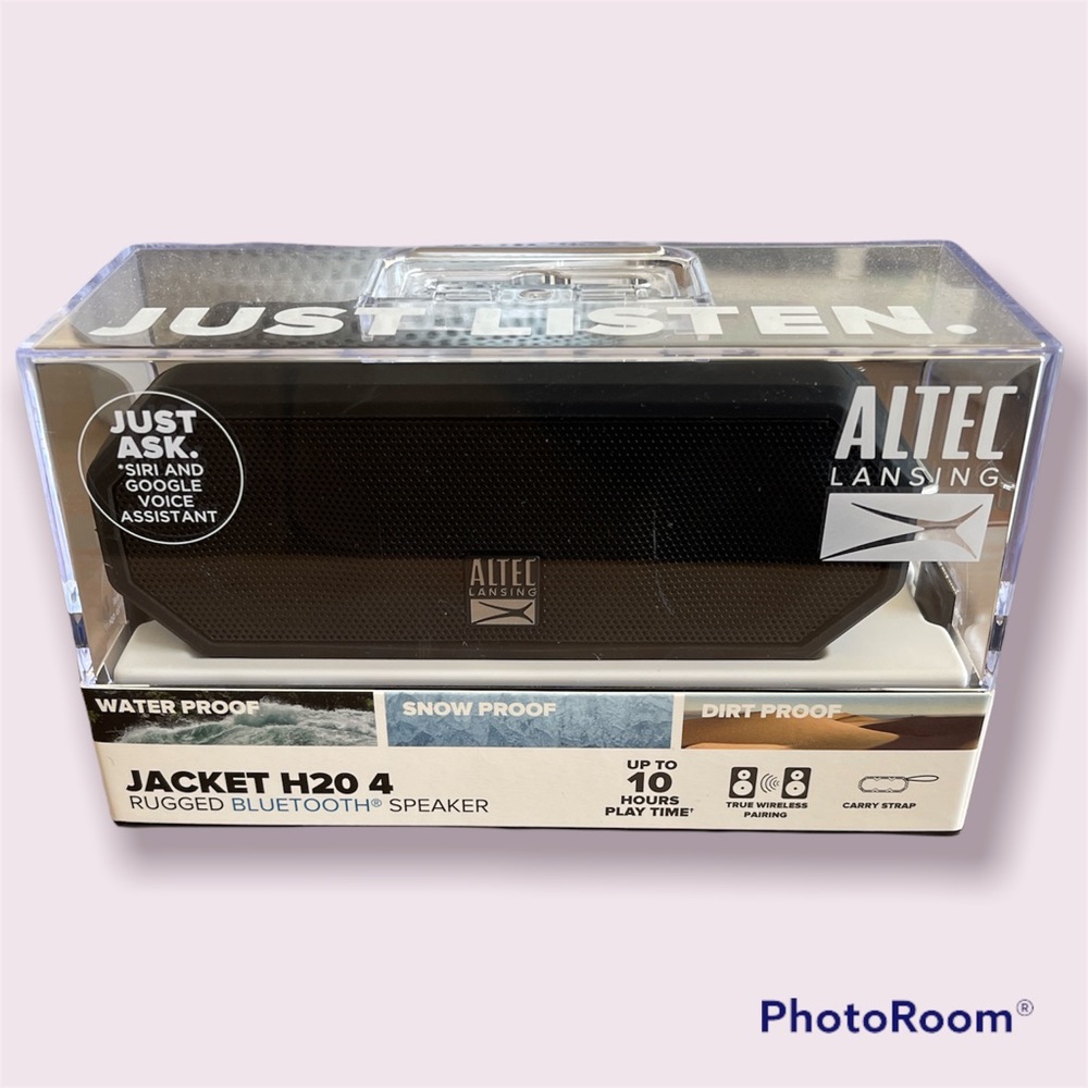 Altec Lansing Jacket H20 4 Black Portable Rugged Floating Bluetooth Speaker